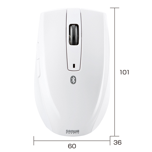 MA-BTBL24W / Bluetooth ブルーLEDマウス(ホワイト)