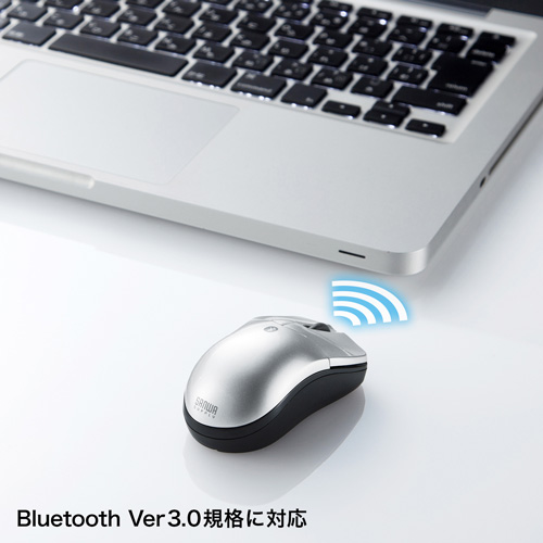 MA-BTBL27S / Bluetooth3.0 ブルーLEDマウス（シルバー）