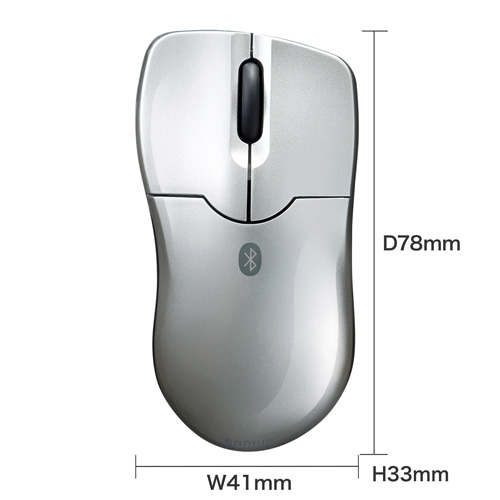 MA-BTBL27S / Bluetooth3.0 ブルーLEDマウス（シルバー）
