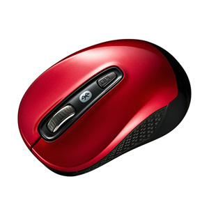 MA-BTBL29R / Bluetooth3.0 ブルーLEDマウス(レッド)