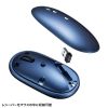 MA-BTC01JS-NV / 静音Bluetoothワイヤレスマウス（充電式・ネイビー）