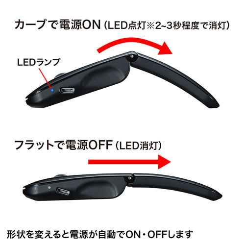 MA-BTIR116BKN / 静音Bluetooth5.0 IR LEDマウス