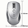 MA-BTLS17S ブルートゥースレーザーマウス(シルバー) MA-BTLS17S / ブルートゥースレーザーマウス(シルバー)