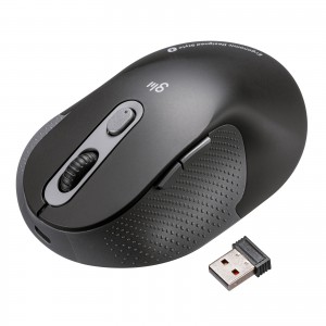 MA-EWBBS528MBK / 静音ワイヤレスエルゴノミクスコンボマウス(2.4GHzワイヤレス+Bluetooth・高さ45mm)