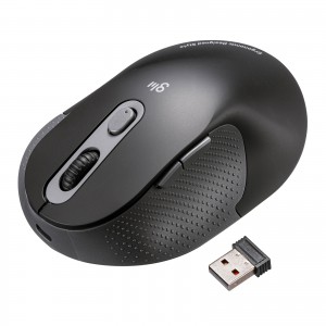 MA-EWBS528MBK / 静音ワイヤレスエルゴノミクスマウス（2.4GHzワイヤレス・高さ45mm）