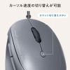 MA-EYBS522BK / 静音小型有線エルゴノミクスマウス（5ボタン）