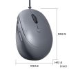 MA-EYBS522BK / 静音小型有線エルゴノミクスマウス（5ボタン）