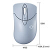 MA-IPBBS303BL / 静音BluetoothブルーLEDマウス　イオプラス（スカイブルー）