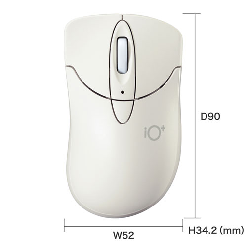 MA-IPBBS303IV / 静音BluetoothブルーLEDマウス　イオプラス（アイボリー）