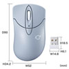 MA-IPWBS302BL / 静音ワイヤレスブルーLEDマウス　イオプラス（スカイブルー）