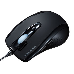 MA-IR125BK / 有線IR LEDマウス(ダブルクリックボタン付き・ブラック)
