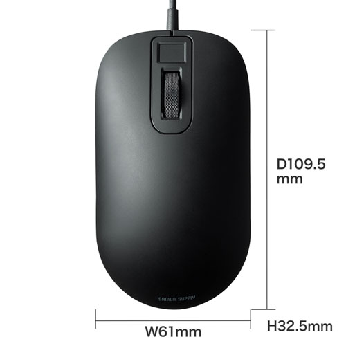 MA-IRFP139BK / 指紋認証マウス（ブラック）