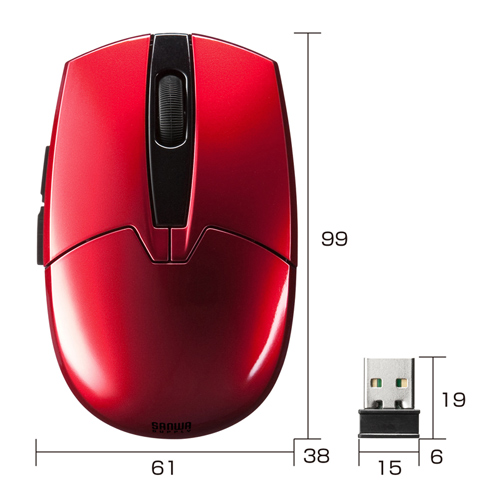 MA-IRW21R / ワイヤレスIRセンサーマウス（レッド）