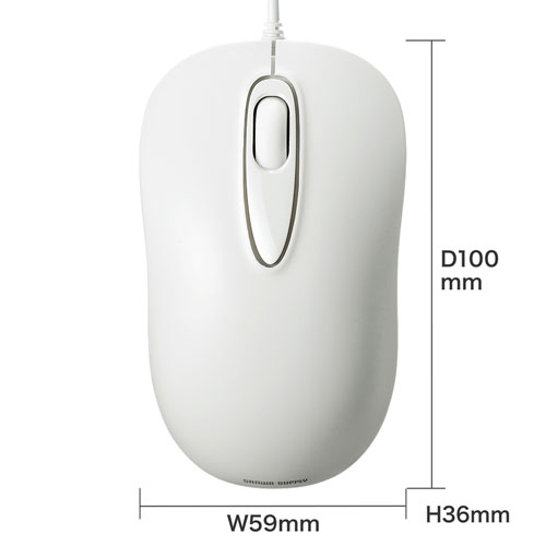 MA-LS176W / 有線レーザーマウス（ホワイト）