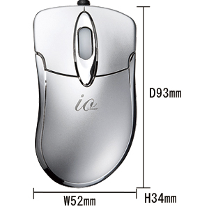 MA-LSMAIHS / ケーブル巻取りレーザーマウス　イオミヌートLS(スパークシルバー）