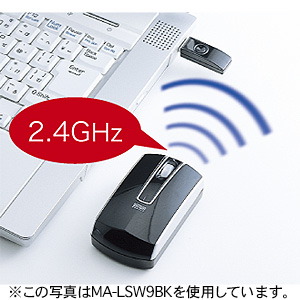 MA-LSW9W / 携帯収納ワイヤレスレーザーマウス（ピアノホワイト）