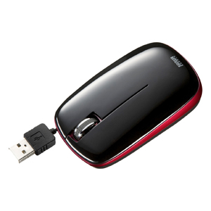 MA-MA5BK / ケーブル巻取り収納光学式マウス(ブラック)