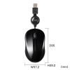 MA-MBSK315BK 抗菌・静音有線巻取りブルーLEDマウス(ブラック) MA-MBSK315BK / 抗菌・静音有線巻取りブルーLEDマウス(ブラック)