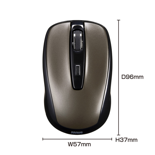 MA-NANOH10DS / 超小型レシーバーワイヤレス光学式マウス（ダークシルバー）