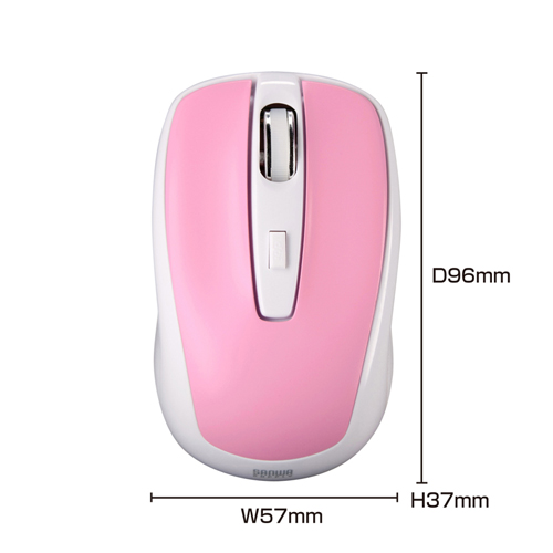 MA-NANOH10P / 超小型レシーバーワイヤレス光学式マウス（ピンク）