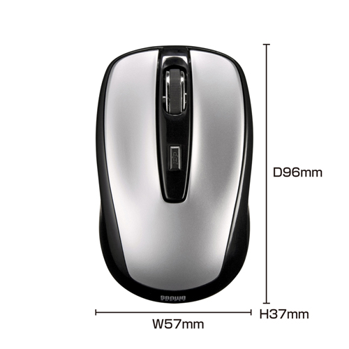 MA-NANOH10S / 超小型レシーバーワイヤレス光学式マウス（シルバー）