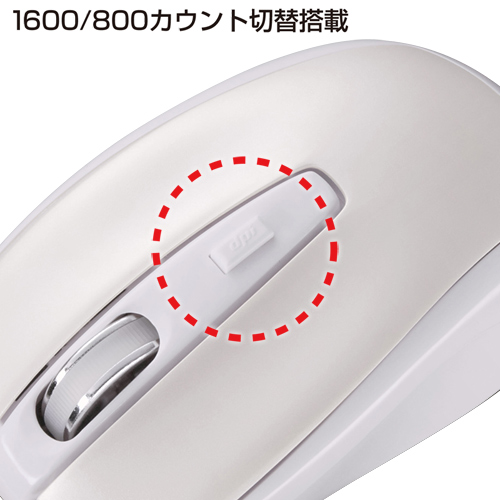 MA-NANOH10W / 超小型レシーバーワイヤレス光学式マウス（ホワイト）