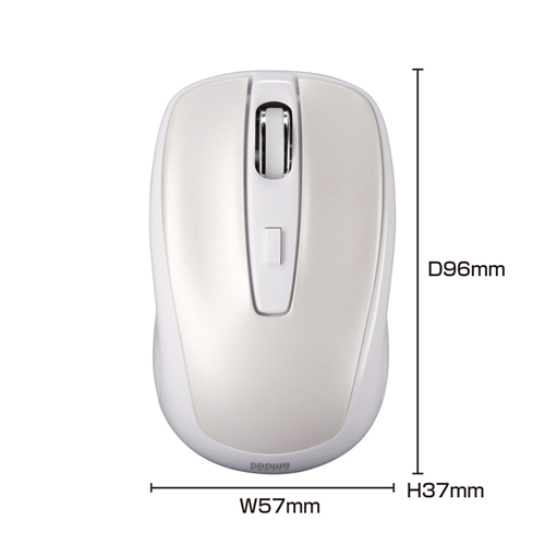 MA-NANOH10W / 超小型レシーバーワイヤレス光学式マウス（ホワイト）