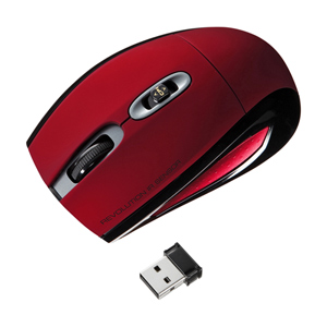 MA-NANOIR13R / ワイヤレスIRセンサーマウス(レッド)