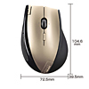 MA-NANOLS7GD 極小レシーバーワイヤレスレーザーマウス(シャンパンゴールド) MA-NANOLS7GD / 極小レシーバーワイヤレスレーザーマウス(シャンパンゴールド)