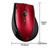 MA-NANOLS7R 極小レシーバーワイヤレスレーザーマウス(レッド) MA-NANOLS7R / 極小レシーバーワイヤレスレーザーマウス(レッド)