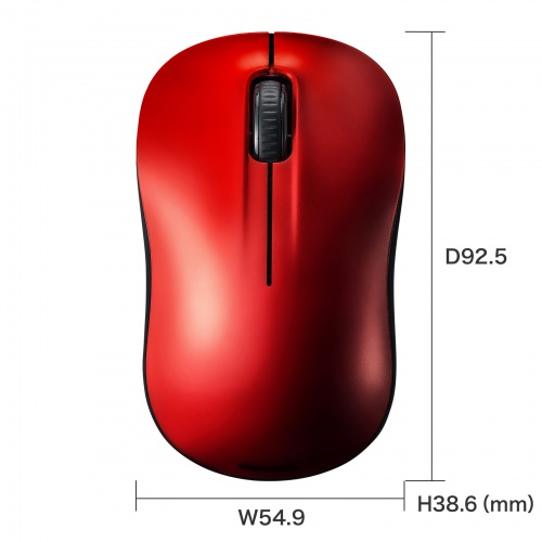 MA-SBB314R / BluetoothブルーLEDマウス（レッド）