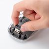 MA-SWBIRS332BK / Bluetoothワイヤレスマウス（透明ケース・充電式・ブラック）