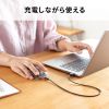 MA-SWBIRS332BK / Bluetoothワイヤレスマウス（透明ケース・充電式・ブラック）