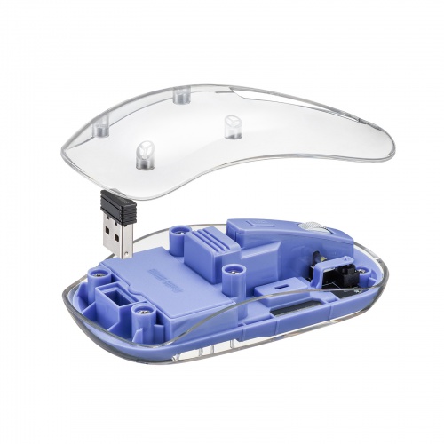MA-SWBIRS332BL / Bluetoothワイヤレスマウス(透明ケース・充電式・ブルー)