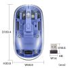 MA-SWBIRS332BL Bluetoothワイヤレスマウス(透明ケース・充電式・ブルー) MA-SWBIRS332BL / Bluetoothワイヤレスマウス(透明ケース・充電式・ブルー)