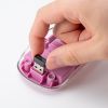 MA-SWBIRS332P / Bluetoothワイヤレスマウス（透明ケース・充電式・ピンク）