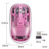 MA-SWBIRS332P / Bluetoothワイヤレスマウス（透明ケース・充電式・ピンク）