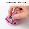MA-SWBIRS332P Bluetoothワイヤレスマウス(透明ケース・充電式・ピンク) MA-SWBIRS332P / Bluetoothワイヤレスマウス(透明ケース・充電式・ピンク)