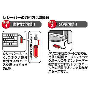 MA-TBW34B / ワイヤレストラックボール「ストリームR」（ラバーブラック）