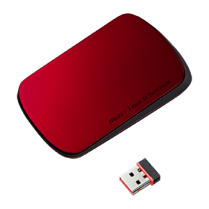 MA-TOUCH1R / マルチタッチセンサーワイヤレスマウス(レッド)