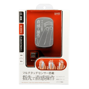 MA-TOUCH1S マルチタッチセンサーワイヤレスマウス(シルバー) MA-TOUCH1S / マルチタッチセンサーワイヤレスマウス(シルバー)