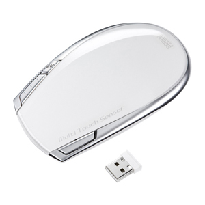 MA-TOUCH2MAC / ワイヤレスタッチセンサーマウス(Mac用・ホワイト)