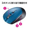 MA-WB509BL / ワイヤレスブルーLEDマウス（5ボタン・ブルー）