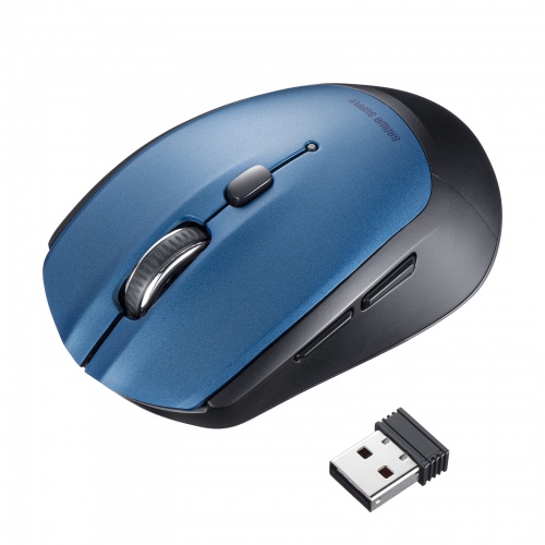 MA-WB509BL【ワイヤレスブルーLEDマウス（5ボタン・ブルー）】インターネット閲覧などに便利な「進む」・「戻る」ボタン付きの5ボタンワイヤレスブルーLEDマウス。ブルー。  | サンワサプライ株式会社