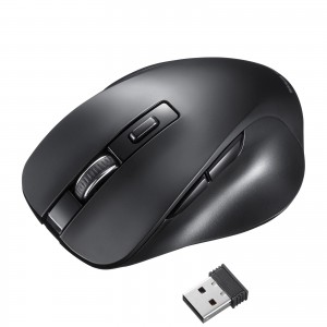 MA-WB518BK / ワイヤレスブルーLEDマウス(5ボタン・ブラック)