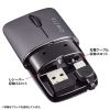 MA-WBBS310BG / 静音ワイヤレスブルーLEDコンボマウス　SLIMO・ベージュ（充電式）