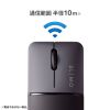 MA-WBBS310BK / 静音ワイヤレスブルーLEDコンボマウス　SLIMO・ブラック（充電式）