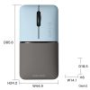 MA-WBBS310BL / 静音ワイヤレスブルーLEDコンボマウス　SLIMO・ブルー（充電式）