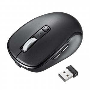 MA-WBBS519BK / 静音Bluetoothワイヤレスマウス(充電式・5ボタン・ブラック)
