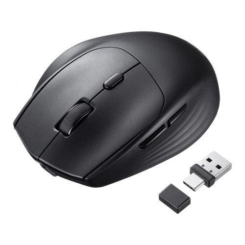 MA-WBIRS539BK / Bluetoothワイヤレスマウス（USB-A/USB-C両対応・静音・5ボタン・ブラック）